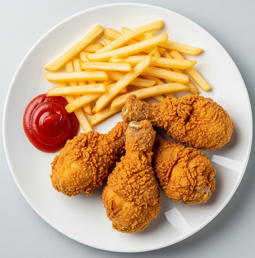 3 Pcs Chicken & Chips Lunch Box 