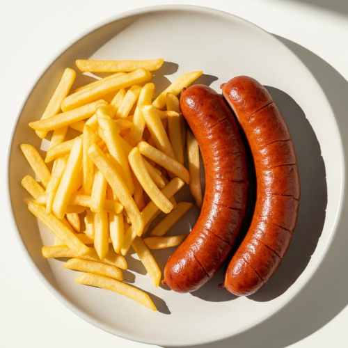 Large Sausage & Chips 