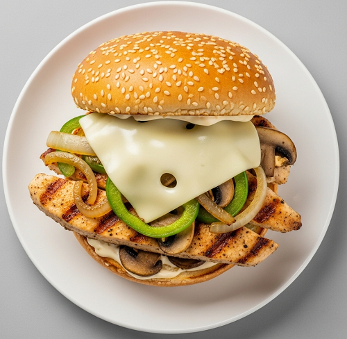 Double Cheese Chicken Steak Burger 